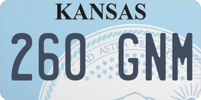 KS license plate 260GNM