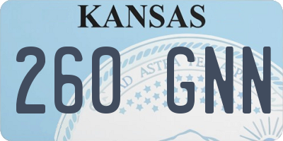 KS license plate 260GNN