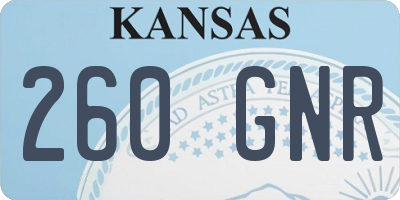 KS license plate 260GNR