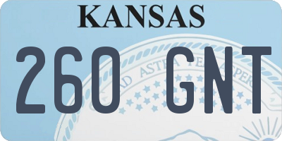 KS license plate 260GNT