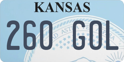 KS license plate 260GOL