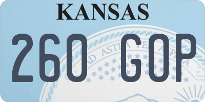 KS license plate 260GOP