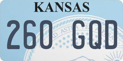 KS license plate 260GQD