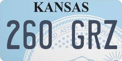 KS license plate 260GRZ