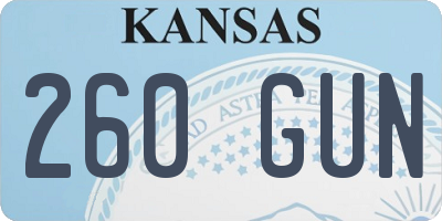 KS license plate 260GUN
