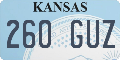 KS license plate 260GUZ