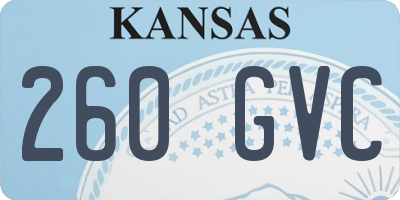 KS license plate 260GVC