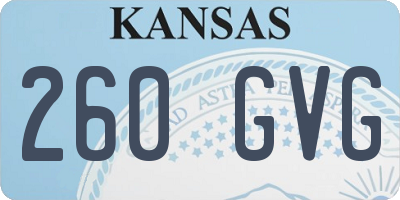 KS license plate 260GVG