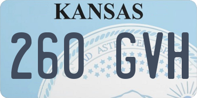 KS license plate 260GVH