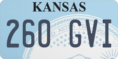 KS license plate 260GVI