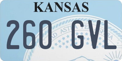KS license plate 260GVL