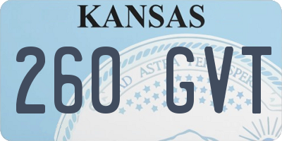 KS license plate 260GVT
