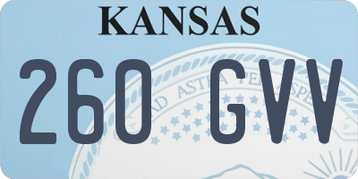 KS license plate 260GVV