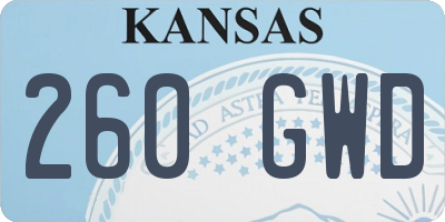 KS license plate 260GWD