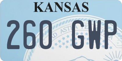 KS license plate 260GWP