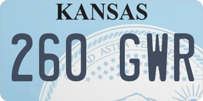 KS license plate 260GWR