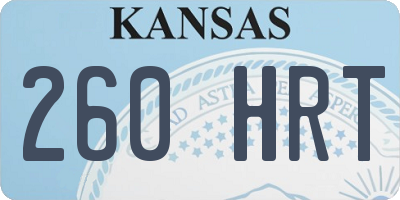 KS license plate 260HRT