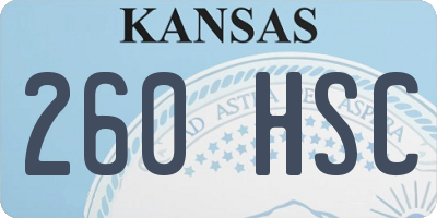 KS license plate 260HSC