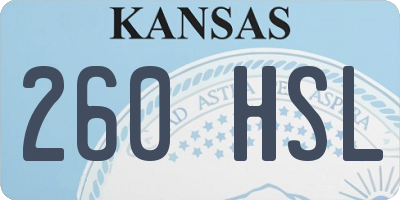 KS license plate 260HSL