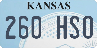 KS license plate 260HSO