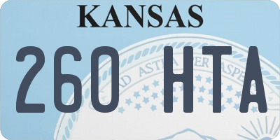 KS license plate 260HTA