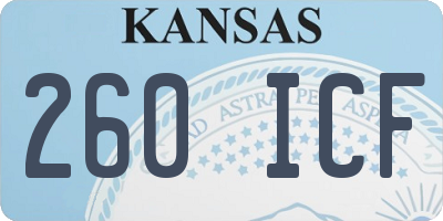 KS license plate 260ICF