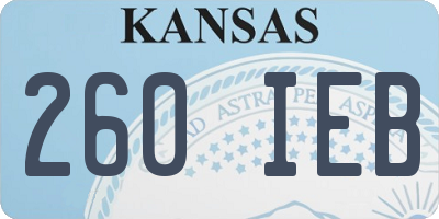 KS license plate 260IEB