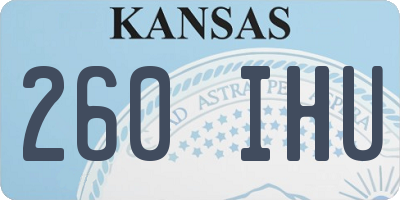KS license plate 260IHU