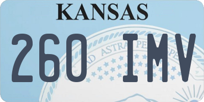 KS license plate 260IMV