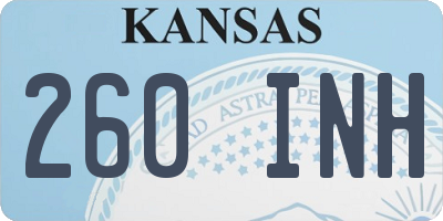 KS license plate 260INH