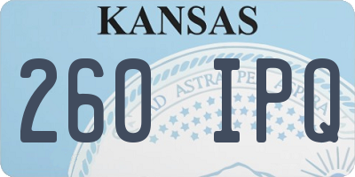 KS license plate 260IPQ
