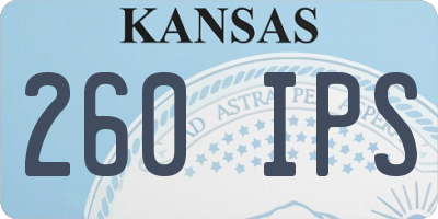 KS license plate 260IPS