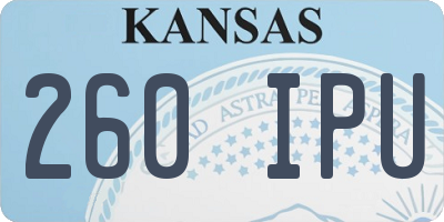 KS license plate 260IPU