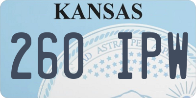 KS license plate 260IPW