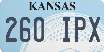 KS license plate 260IPX