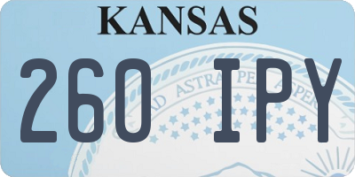KS license plate 260IPY