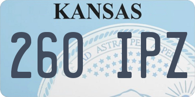 KS license plate 260IPZ
