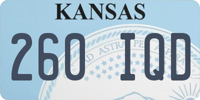 KS license plate 260IQD