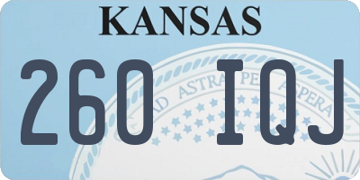 KS license plate 260IQJ
