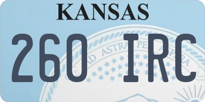KS license plate 260IRC