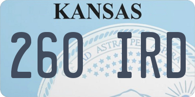 KS license plate 260IRD