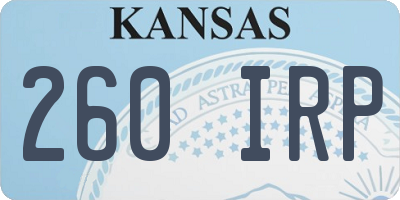 KS license plate 260IRP