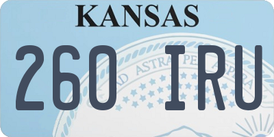 KS license plate 260IRU