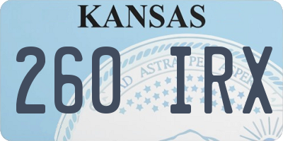 KS license plate 260IRX