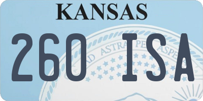 KS license plate 260ISA