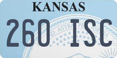 KS license plate 260ISC