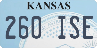 KS license plate 260ISE