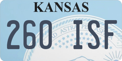 KS license plate 260ISF