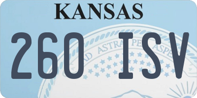 KS license plate 260ISV