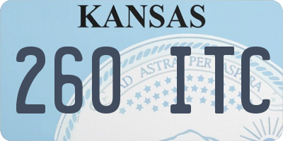 KS license plate 260ITC